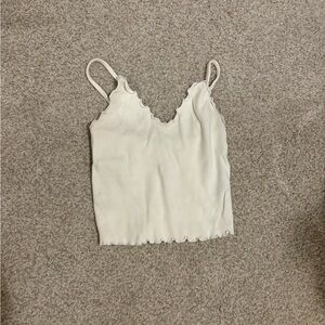 Brandy Melville Cream Scalloped Camisole